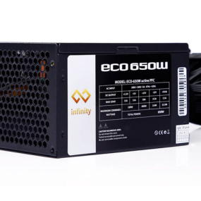 Nguồn máy tính infinity ECO 650W (80Plus/Active PFC/Single Rail)