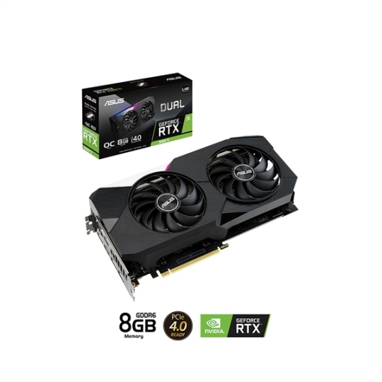 VGA CARD MÀN HÌNH ASUS DUAL RTX3060Ti 8G OC V2 CHÍNH HÃNG