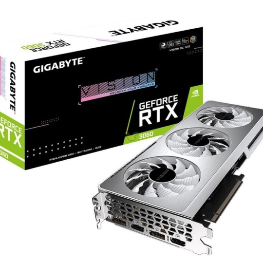 VGA GIGABYTE RTX 3060 12GB VISION OC (12GB GDDR6, 192-bit, HDMI +DP, 1x8-pin)